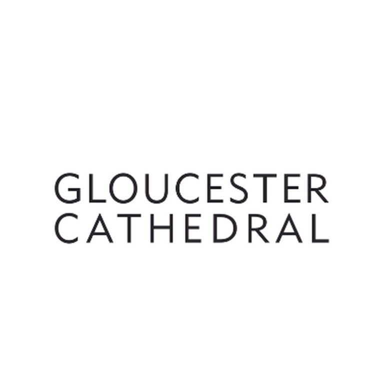 Logo featuring bold, centered black text on a white background reading "GLOUCESTER CATHEDRAL."