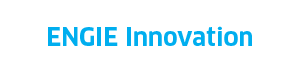 The text "ENGIE Innovation" is displayed in blue on a dark teal background, centered within a minimalistic design.