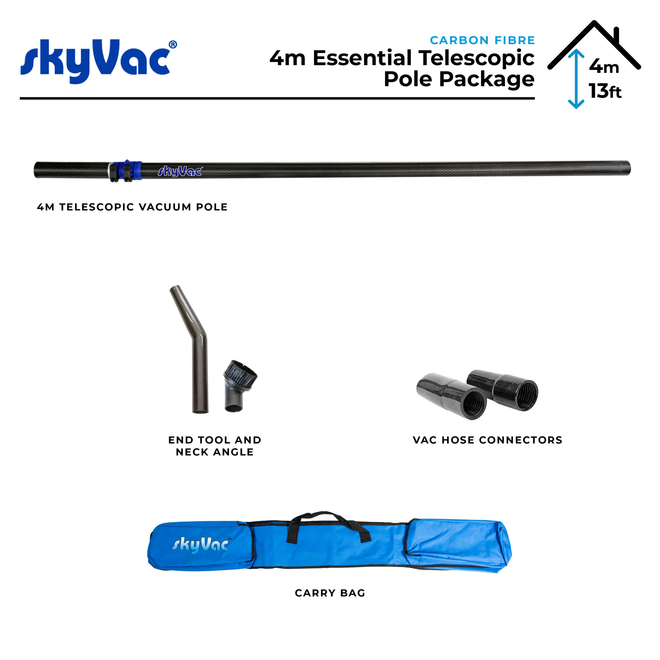 skyVac® Essential Telescopic Pole Package